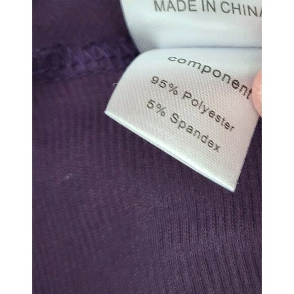 Fairygoth Dark Romantic Tunic Top Sz LARGE Sheer Sleeves Purple Feminine Lined - Picture 9 of 13